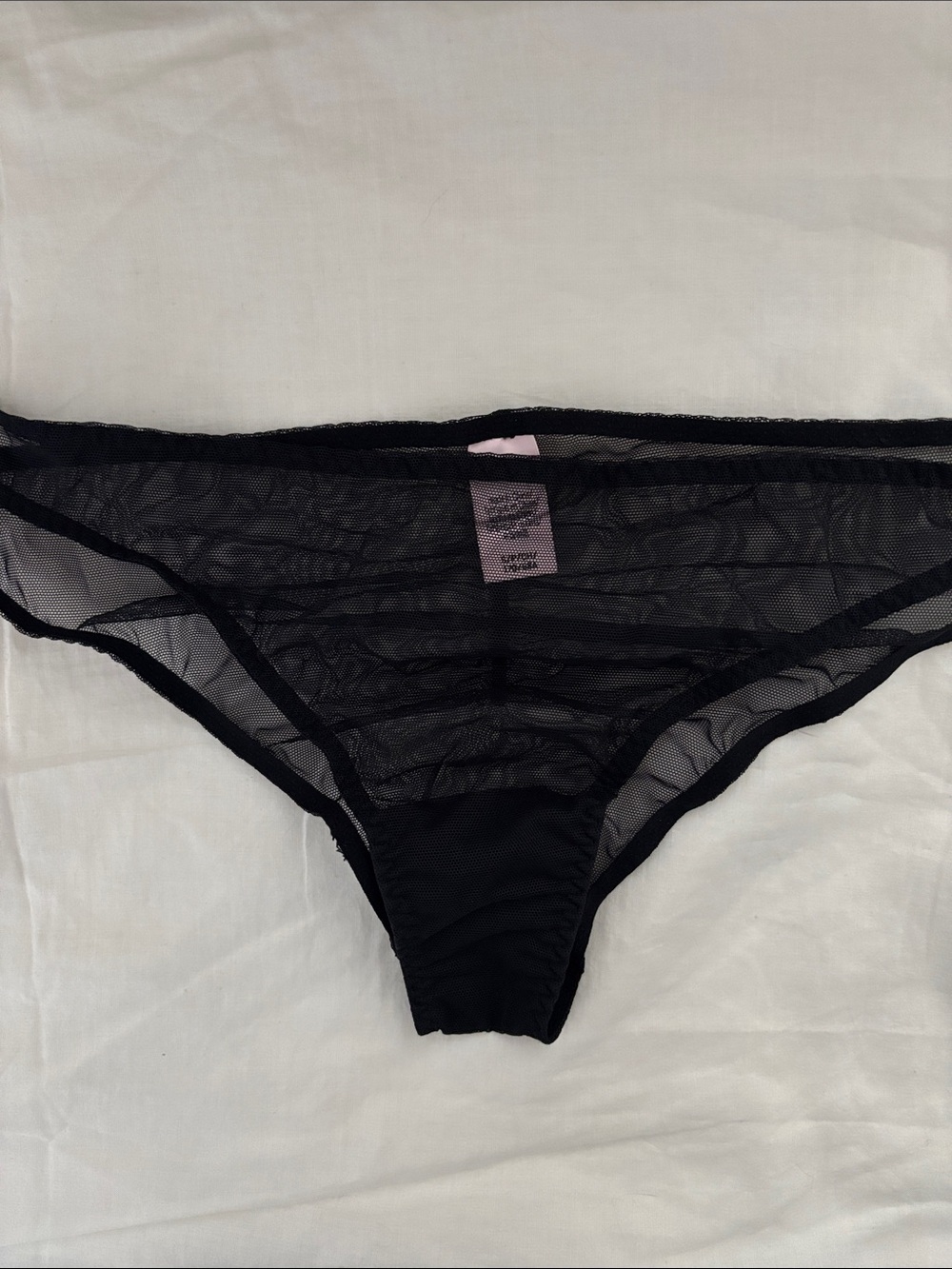 NWOT Victoria's Secret Black Mesh Panty